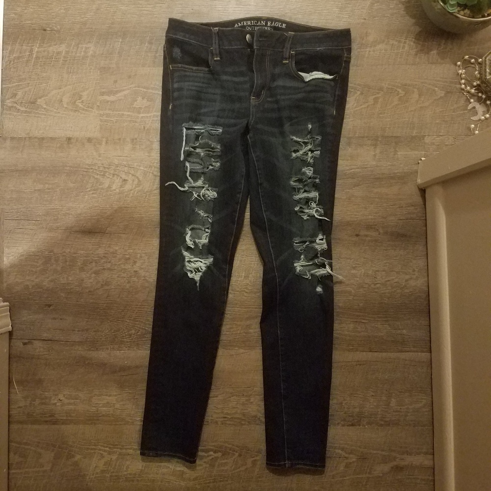 American Eagle Ripped Skinny Denim Legging💙